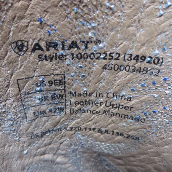 Ariat Heritage Stockman Mens Cowboy/Western Boots Size 9 Brown U Toe #10002252 - Picture 7 of 8